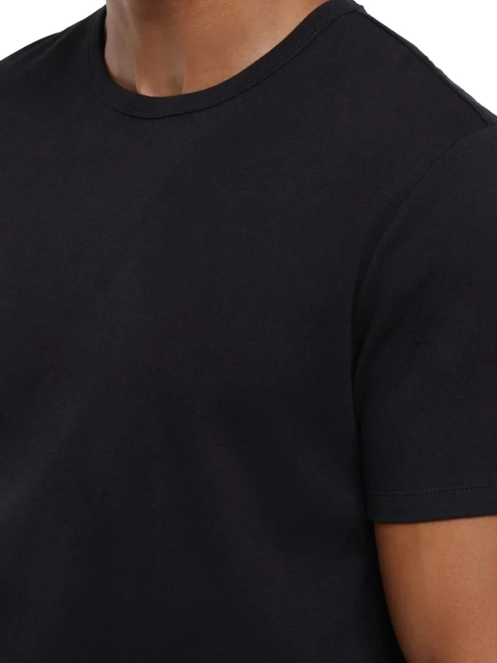 Banana Republic Luxe Touch Performance Cotton Short Sleeve Tee Black #A2430